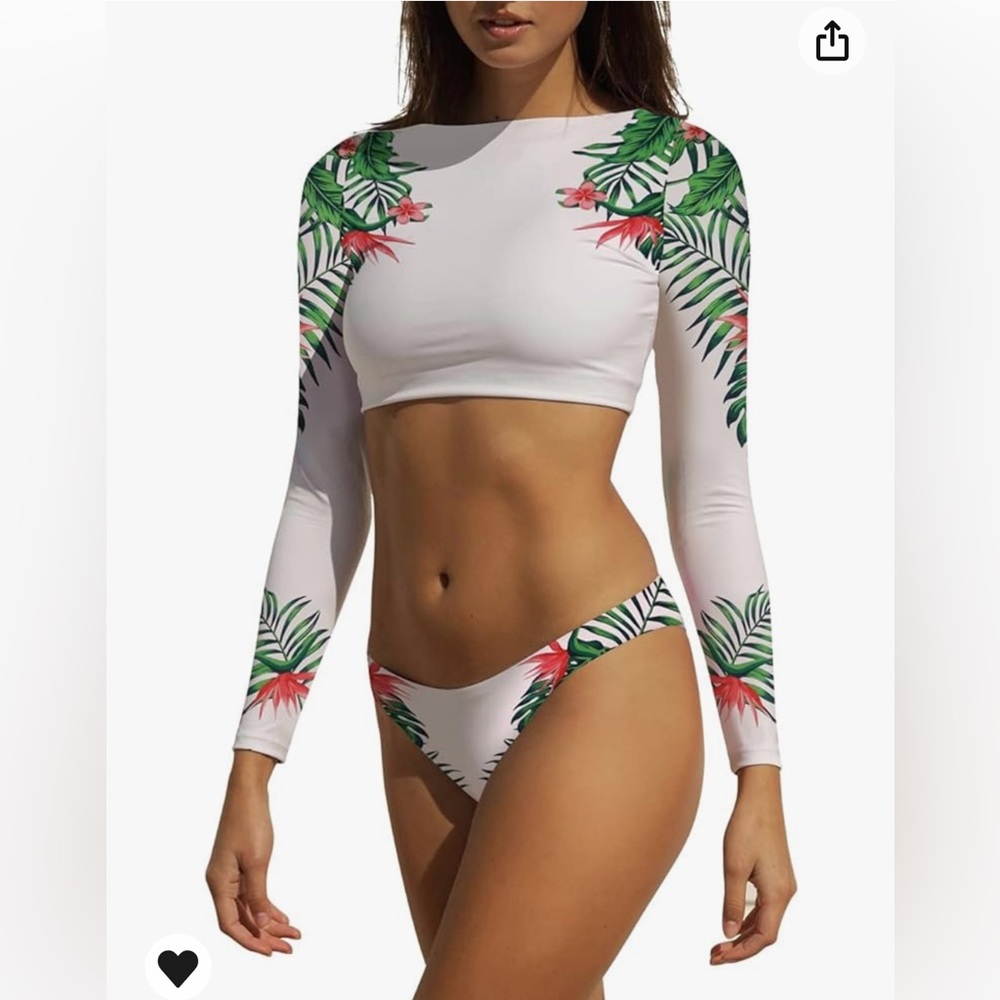 Rash-guard Two-Piece Bathing Suit (New)